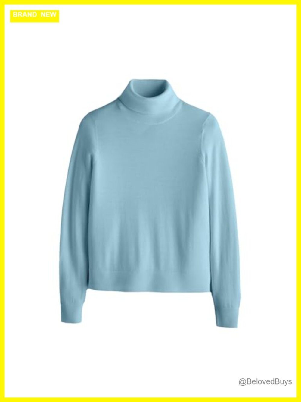 Merino Wool Turtleneck Sweater Relaxed Fit Pullover 100% Merino Wool